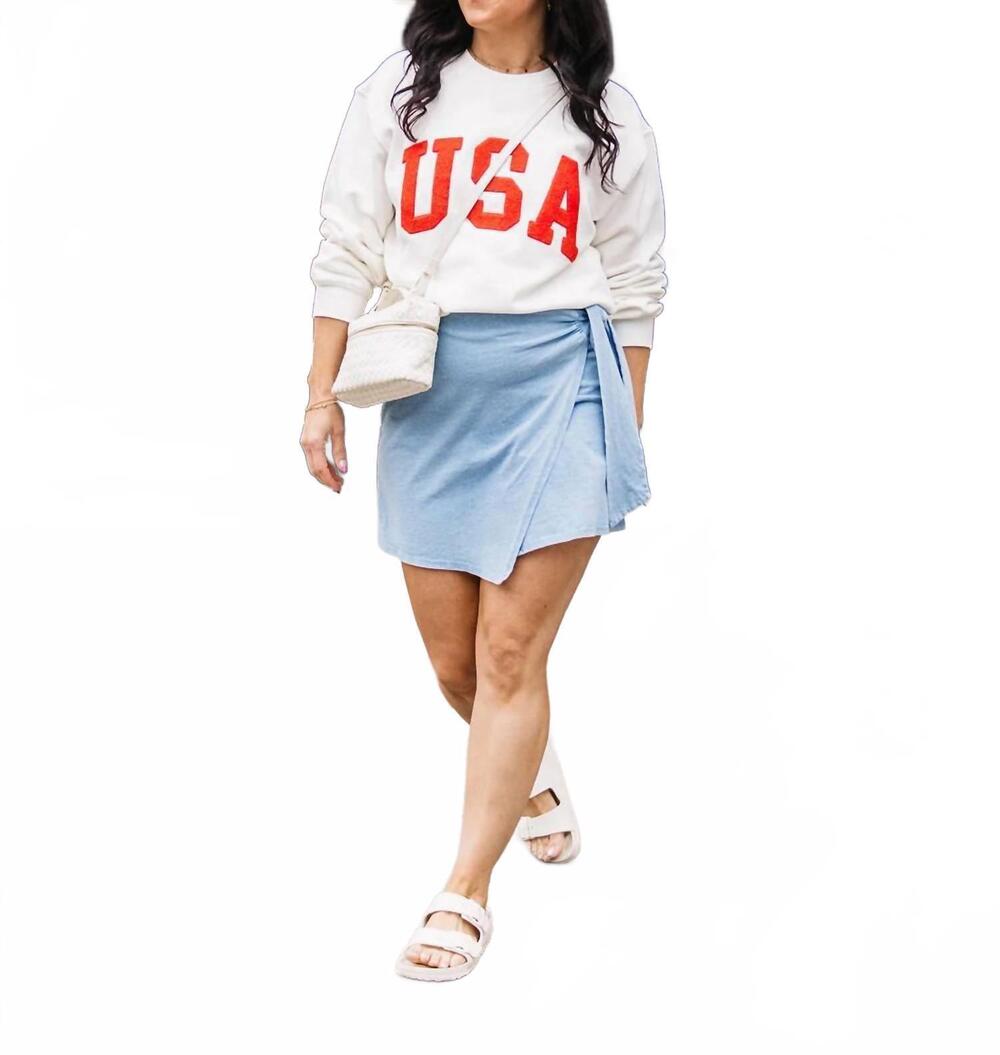 NEW Z SUPPLY jersey denim mini skirt in ocean